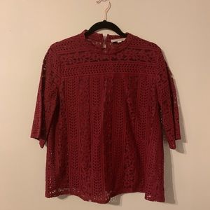 Merlot Lace Blouse